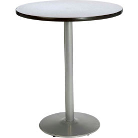 Kfi T30RD-B1917-SL-GYN-38 KFI 30" Round Bar Height Restaurant Table, Gray Table/Silver Base image.