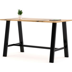 KFI Urban Loft Wood Table With Steel Frame, 72