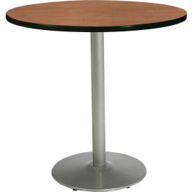 Kfi T42RD-B1922-SL-7937-31 KFI 42" Round Counter Height Restaurant Table, Cherry Table/Silver Base image.