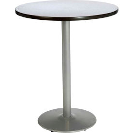 Kfi T42RD-B1922-SL-GYN-38 KFI 42" Round Bar Height Restaurant Table, Gray Table/Silver Base image.