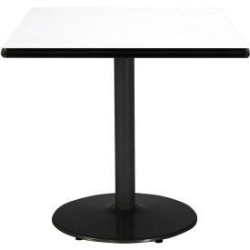 Kfi T42SQ-B1922-BK-CL KFI 42" Square Restaurant Table, White Table/Black Base image.