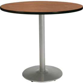 Kfi T48RD-B1930-SL-7937-31 KFI 48" Round Counter Height Restaurant Table, Cherry Table/Silver Base image.