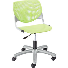 Kfi TK2300-P14 KFI Poly Task Chair with Casters and Perforated Back - Lime Green image.