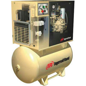 Ingersoll Rand UP6-15CTAS-125 15 HP Rotary Screw Comp 80 Gal Horiz. 125 PSI 55 CFM 3PH 230V