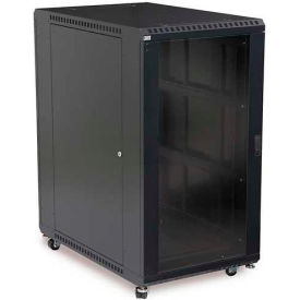 Kendall Howard™ 22U LINIER® Server Cabinet - Glass/Vented Doors - 36"" Depth