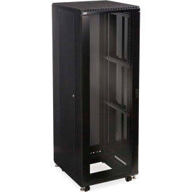 Kendall Howard™ 37U LINIER® Server Cabinet - Glass/Vented Doors - 24"" Depth