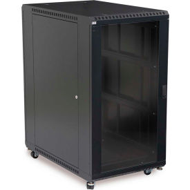 Kendall Howard™ 22U LINIER® Server Cabinet - Glass/Solid Doors - 36"" Depth