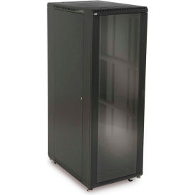 Kendall Howard™ 37U LINIER® Server Cabinet - Glass/Glass Doors - 36"" Depth