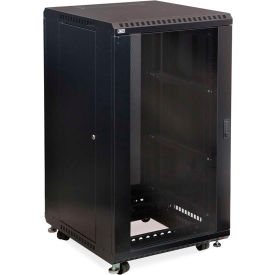 Kendall Howard™ 22U LINIER® Server Cabinet - Glass/Glass Doors - 24"" Depth