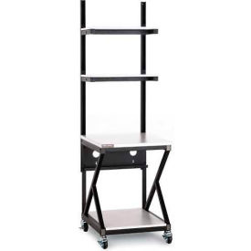 Kendall Howard&#153; 24"" Performance 200 Series LAN Station with Full Bottom Shelf Folkstone Gray