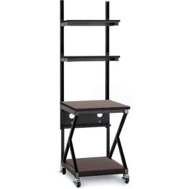 Kendall Howard™ 24"" Performance 200 Series LAN Station with Full Bottom Shelf African Mahogany