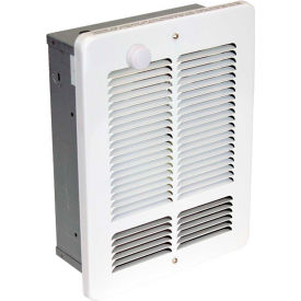 King Electric Mfg W2420-T-W King Forced Air Wall Heater With Built-In Single Pole Thermostat W2420-T-W, 2000W, 240V, WHT image.