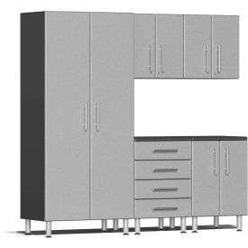 SUBLIME KITCHEN AND GARAGE CABINETS INC UG22050S Ulti-MATE Garage 2 Series 5-Piece Cabinet Set 130" x 21" x 80" Silver image.