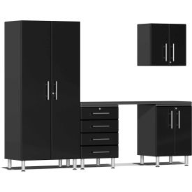 SUBLIME KITCHEN AND GARAGE CABINETS INC UG22051B Ulti-MATE Garage 2 Series 5-Piece Cabinet Set 106.5" x 21" x 80" Black image.