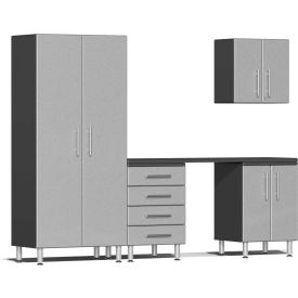 SUBLIME KITCHEN AND GARAGE CABINETS INC UG22051S Ulti-MATE Garage 2 Series 5-Piece Cabinet Set 106.5" x 21" x 80" Silver image.