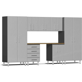 SUBLIME KITCHEN AND GARAGE CABINETS INC UG22082S Ulti-MATE Garage 2 Series 8-Piece Cabinet Set 142" x 21" x 80" Silver image.