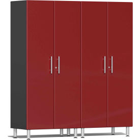 SUBLIME KITCHEN AND GARAGE CABINETS INC UG22620R Ulti-MATE 2.0 Series 2-Piece Garage Cabinet Set 71" x 21" x 80" Red image.