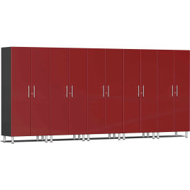 SUBLIME KITCHEN AND GARAGE CABINETS INC UG22650R Ulti-MATE Garage 2 Series 5-Piece Tall Cabinet Set 177.5" x 21" x 80" Red image.