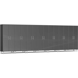SUBLIME KITCHEN AND GARAGE CABINETS INC UG22670G Ulti-MATE Garage 2 Series 7-Piece Tall Cabinet Set 248.5" x 21" x 80" Gray image.