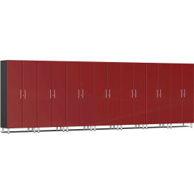 SUBLIME KITCHEN AND GARAGE CABINETS INC UG22670R Ulti-MATE Garage 2 Series 7-Piece Tall Cabinet Set 248.5" x 21" x 80" Red image.