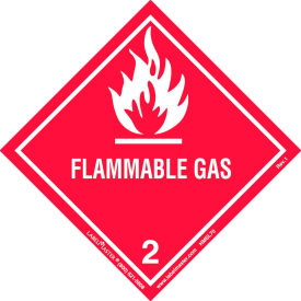 LabelMaster HMSL70 Flammable Gas Label, Worded, PVC-Free Film, 500/Roll