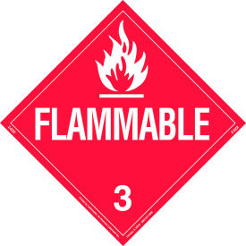 AMERICAN LABELMARK CO. Z-EZ2 LabelMaster®Z-EZ2 Flammable Liquid Placard, Worded, Removable Vinyl, 25/Pack image.