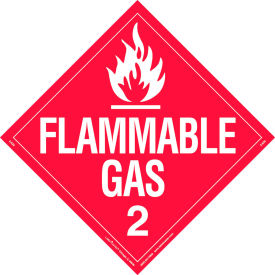 AMERICAN LABELMARK CO. Z-EZ8 LabelMaster®Z-EZ8 Flammable Gas Placard, Worded, Removable Vinyl, 25/Pack image.