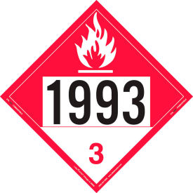 LabelMaster ZT9-1993 Combustible Liquid Placard, UN 1993, Tagboard, 25/Pack LabelMaster ZT9-1993 Combustible Liquid Placard, UN 1993, Tagboard, 25/Pack