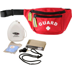 Kemp Usa 10-103-RED-PRE-S2 Kemp USA Premium Hip Pack w/ Lifeguard Essentials Supply, Red, 49 Pieces image.