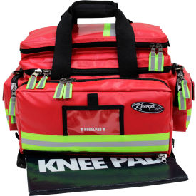 Kemp Usa 10-104-RED-TPN Kemp USA Tarpaulin Fluid Resistant Large Professional Trauma Bag, Red image.