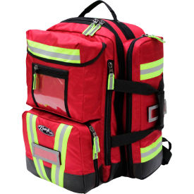 Kemp Usa 10-115-RED-PRE Kemp USA Premium Ultimate EMS Backpack, Red image.