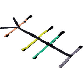 Kemp Usa 10-308 Kemp USA Patient Restraint Spineboard Straps, 10-PT Color Coded image.
