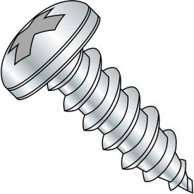 #4 x 3/8 Phillips Pan Self Tapping Screw Type AB Fully Threaded Zinc Bake - Pkg of 10000