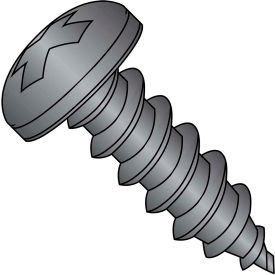 #6 x 3/8 Phillips Pan Self Tapping Screw Type AB Fully Threaded Black Oxide - Pkg of 10000