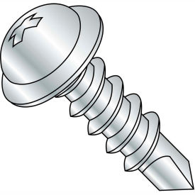 Kanebridge Corporation 0812KPRW #8 x 3/4 Phillips Round Washer Head Self Drilling Screw Full Thread Zinc Bake - Pkg of 10000 image.