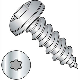 Kanebridge Corporation 1012ATP188 #10 x 3/4 Six Lobe Pan Self Tapping Screw Type A Fully Threaded 18-8 Stainless Steel - Pkg of 2000 image.