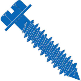 Kanebridge Corporation 1028CNSW 3/16 x 1-3/4 Slotted Hex Washer Concrete Screw With Drill Bit Blue Perma Seal - Pkg of 100 image.