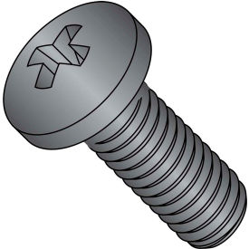 Kanebridge Corporation 1110MPP188B 10-32X5/8  Phillips Pan Machine Screw Full Thrd 18 8 Stainless Steel Black Oxide, Pkg of 2000 image.