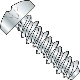 Kanebridge Corporation 1212HPP #12 x 3/4 #10HD Phillips Pan High Low Screw Fully Threaded Zinc Bake - Pkg of 5000 image.