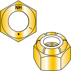 Kanebridge Corporation 63NS8 5/8-18  Nylon Insert Hex Locknut Grade 8 Zinc Yellow, Pkg of 50 image.