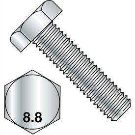 Kanebridge Corporation M1280D9338 M12X80  Din 933 8 Point 8 Metric Fully Threaded Cap Screw Zinc, Pkg of 100 image.