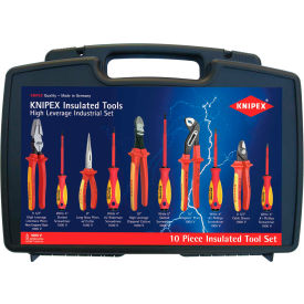 KNIPEX 9K 98 98 31 US 10 Pc Pliers / Screwdriver Insulated Tool Set 1,000V, Hard Case