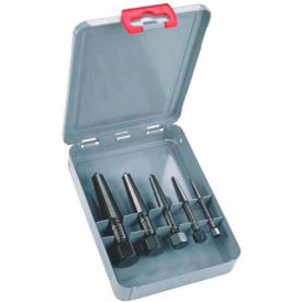 Knipex Tools Lp 9R 471 901 3 KNIPEX® 9R 471 901 3 Screw Extractor Double-Edged Set 5 Parts Size 1-5 In Metal Case image.