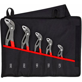 Knipex Tools Lp 00 19 55 S5 Knipex® Cobra® Pliers Set In Tool Roll, 5 Pc image.