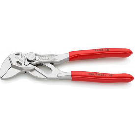 Knipex Tools Lp 86 03 125 Knipex® Chrome Plated Mini Plier Wrench W/ Plastic Coated Handle, 5"L image.