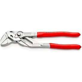 Knipex Tools Lp 86 03 180 Knipex® Chrome Plated Plier Wrench W/ Plastic Coated Handle, 7"L image.