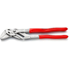Knipex Tools Lp 86 03 250 Knipex® Chrome Plated Plier Wrench W/ Plastic Coated Handle, 10"L image.