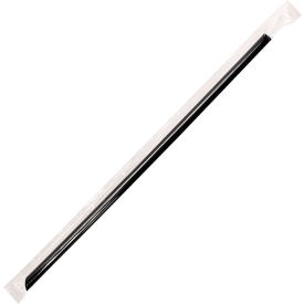Karat® Jumbo Straws 9"L Black 2000/Carton