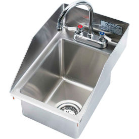 Krowne HS-1225 Krowne® HS-1225 Drop-In Hand Sink With Side Splashes, 5" Deep Bowl, 12" x 18"  image.