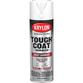 Krylon Products Group-Sherwin-Williams K00919008 Krylon® Tough Coat Advance  Spray Paint w/ Rust Barrier Technology, 20 oz., Semi-Gloss White image.